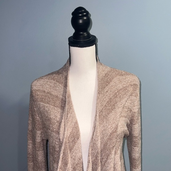 Barefoot dreams- Tan striped cardigan - Picture 2 of 5